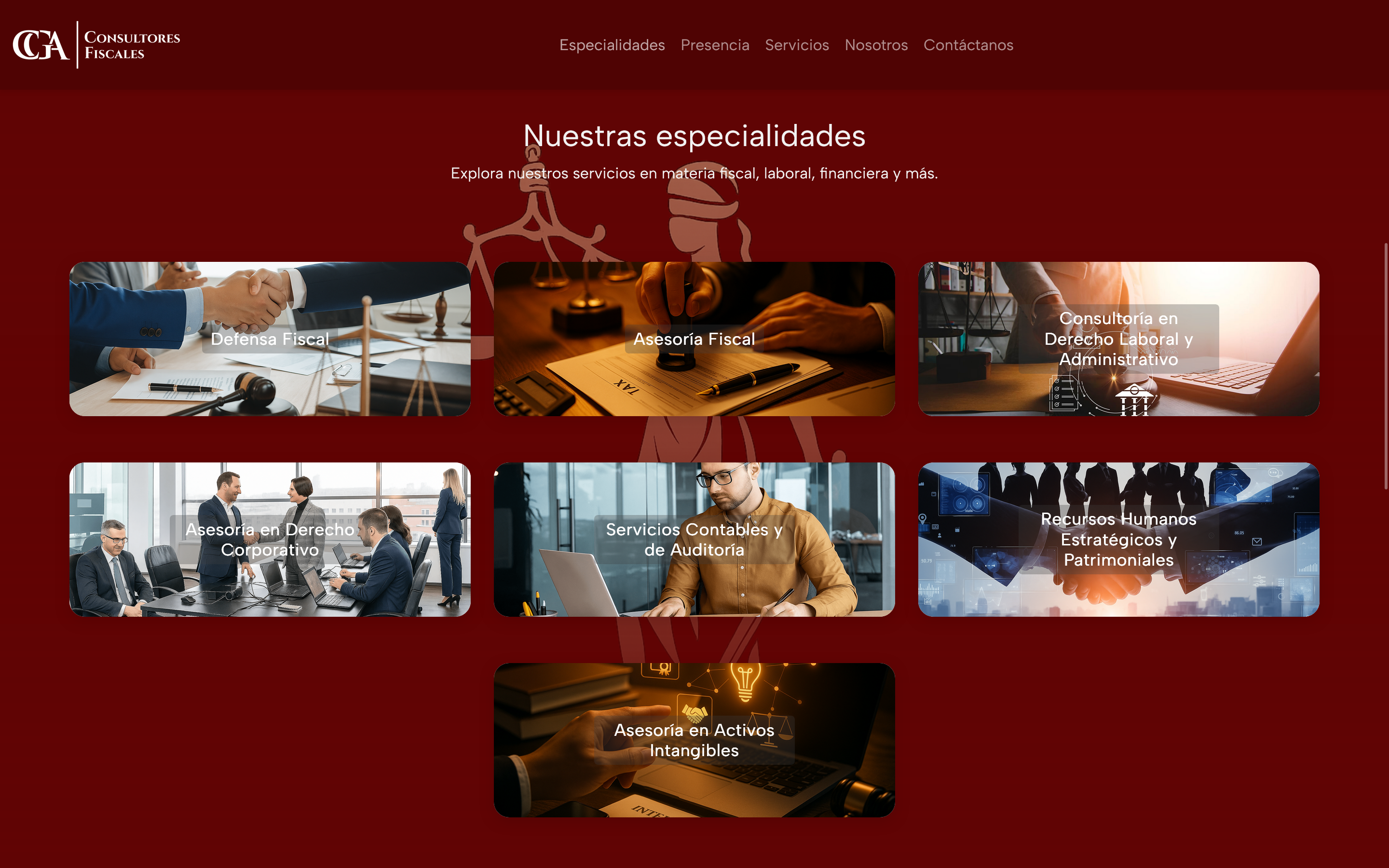 Tarjetas de especialidades CGA