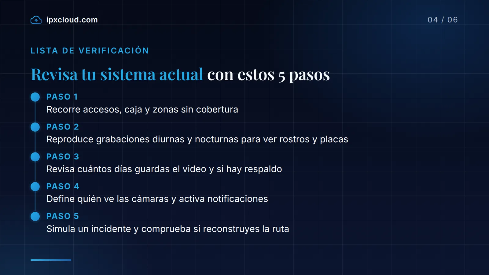 Revisa tu sistema actual con estos 5 pasos (Paso 1, Paso 2, Paso 3, Paso 4, Paso 5)
